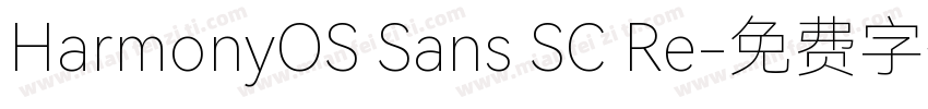 HarmonyOS Sans SC Re字体转换